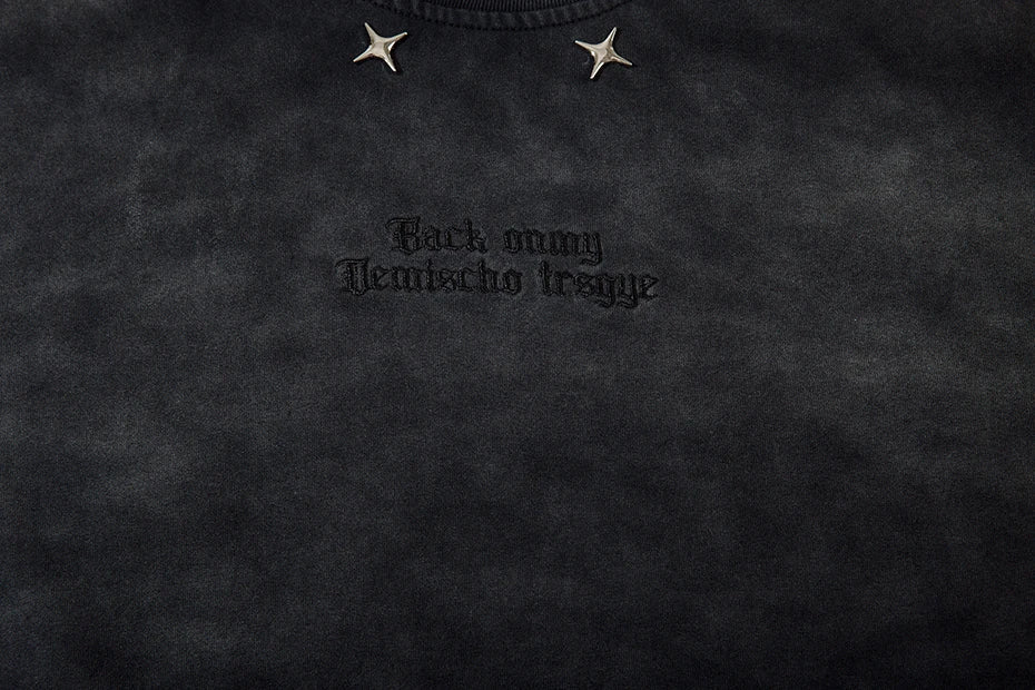 Tie-Die Metal Star Ripped T-Shirt
