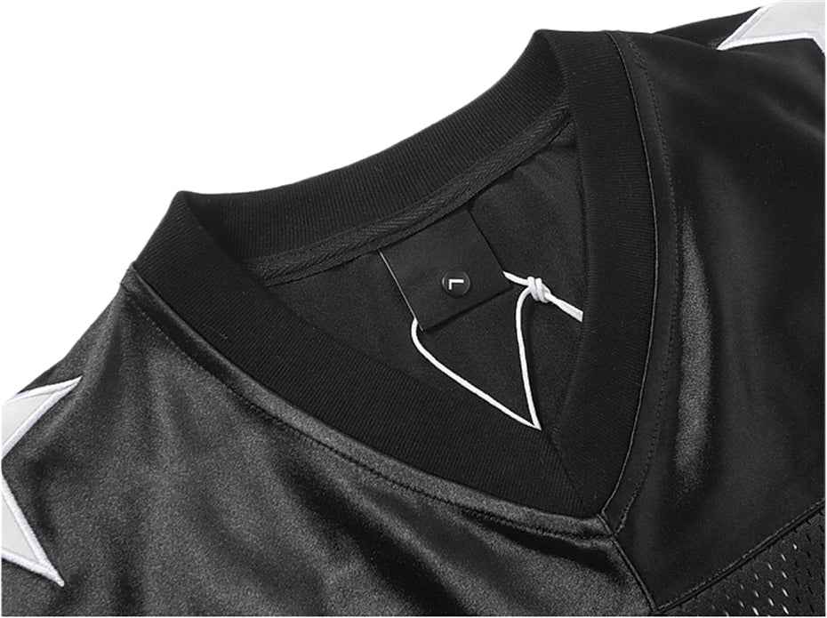 Streetwear Embroidered Star Patchwork Sport T-Shirt