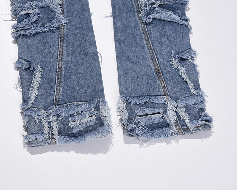 Zodiac Sea Distressed Stacked Denim