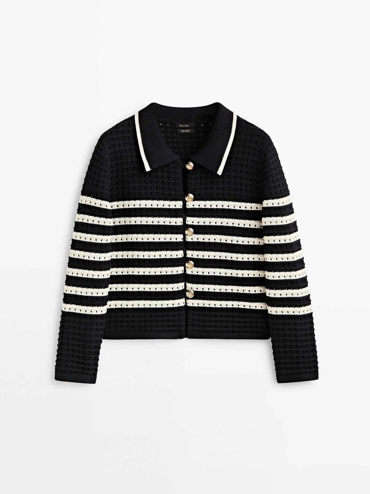 Women Casual Spring Ethereal Striped Knitted Cardigan