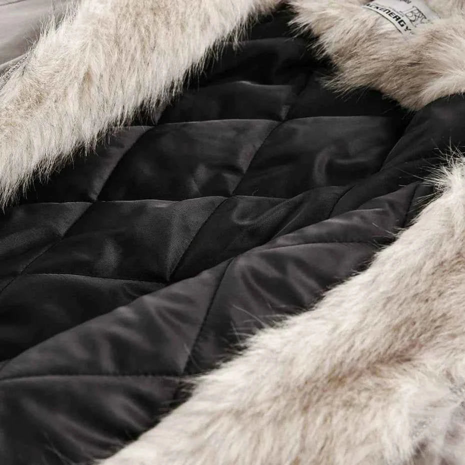 Y2K Winter Thick Padded Parkas with Furr Jacket