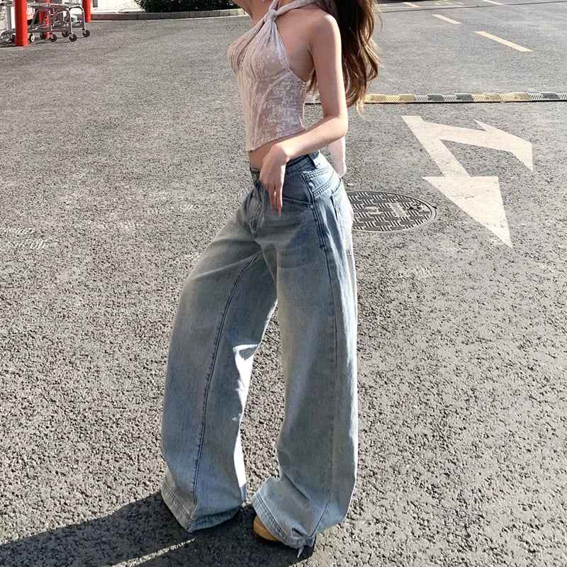Vintage Boy Friend Loose High Waist Jeans