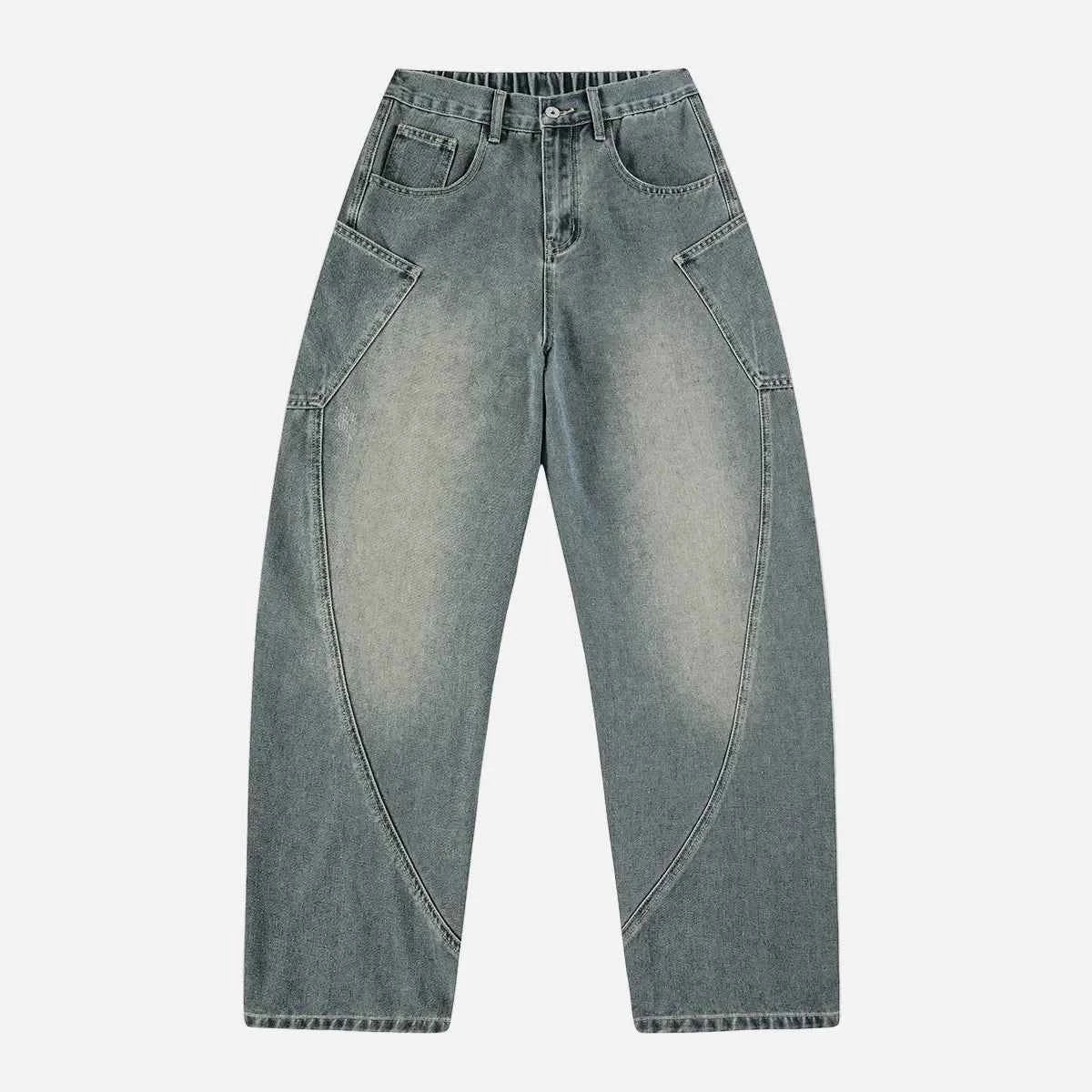 Nostalgic American Style Loose Fit Denim Jeans