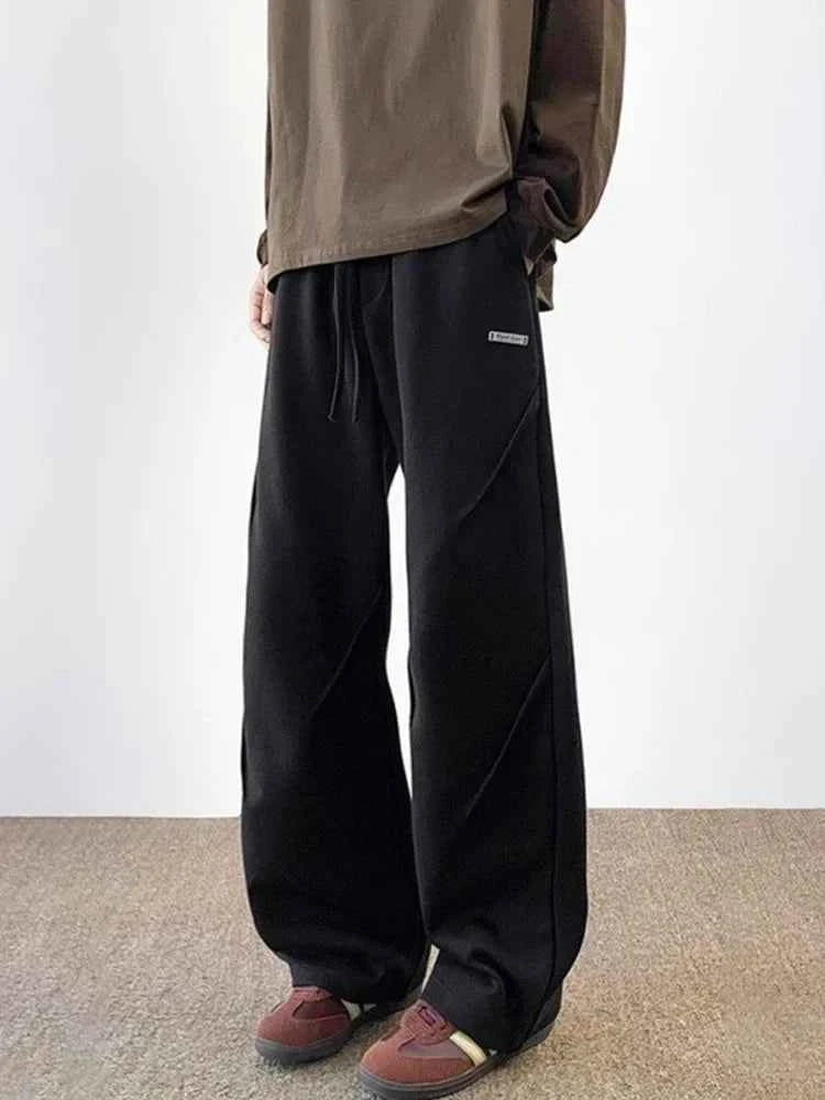 Vintage Straight Leg Pleated Sweatpants