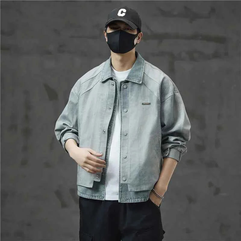 Retro Loose Korean Style Denim Bomber Jacket
