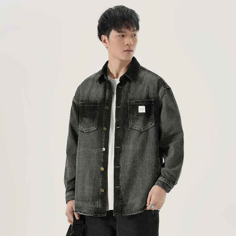 Heavy Stone Workwear Wash Denim Jacket