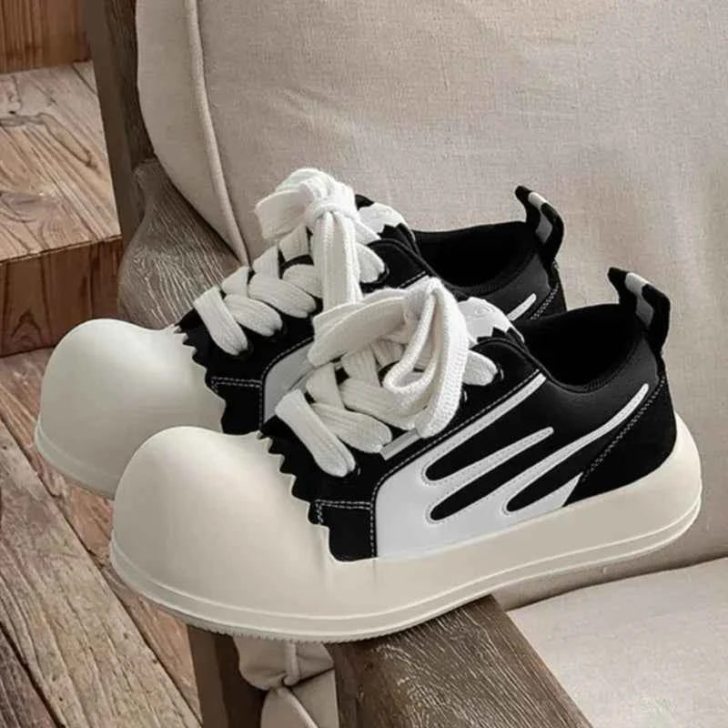 Chunky Heel Mixed Color Sneaker