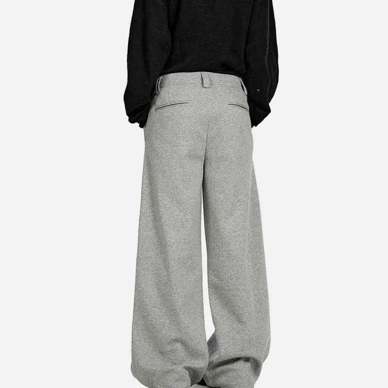 American Style Simple Solid Color Wide Leg Sweatpants