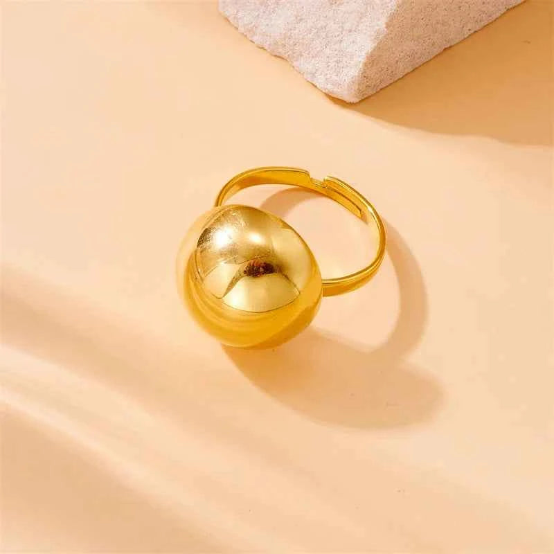 Gold Stainless Steel Open Finger Rings