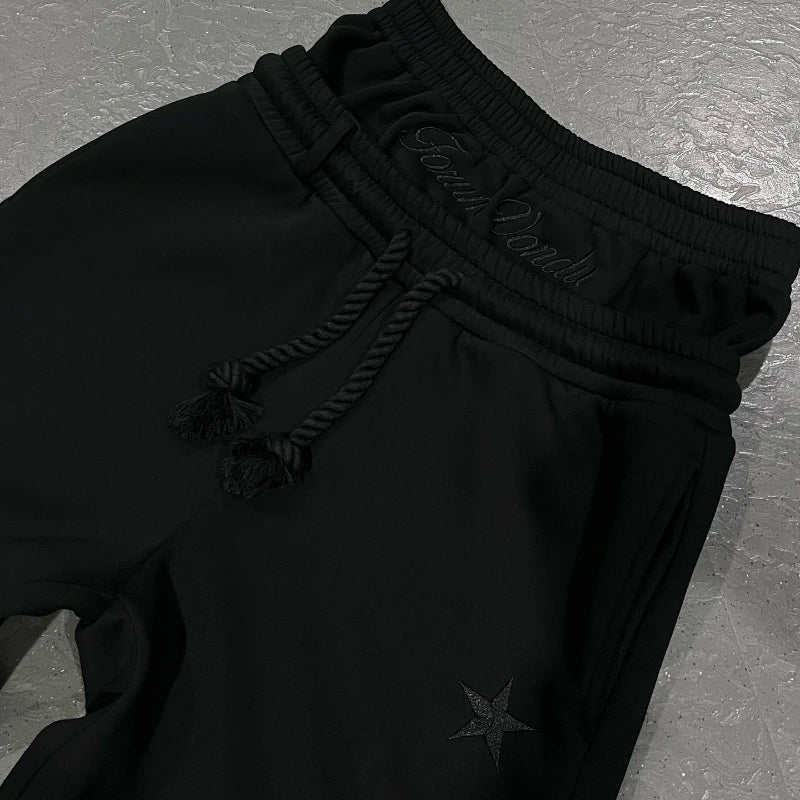 LUW Double Waist Unisex Cotton Joggers - Luxuryurbanwear