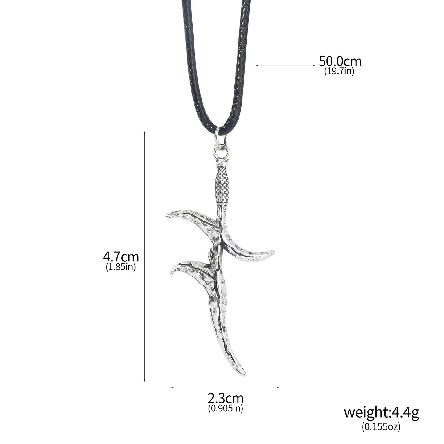 Spectral Steed Black Dagger Necklace - Luxuryurbanwear