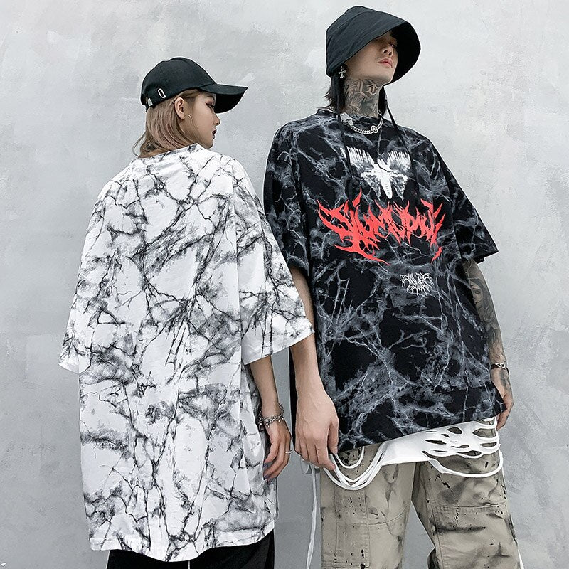 Butterfly Art Tie Die Long T-Shirt