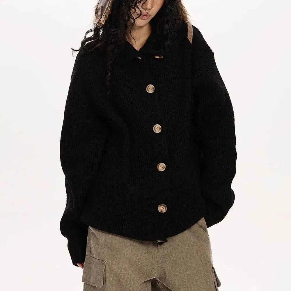 Unique Loose Knitted Long Sleeve Cardigan
