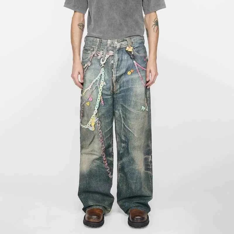 Curved Knife Slim Fit Vintage Jeans