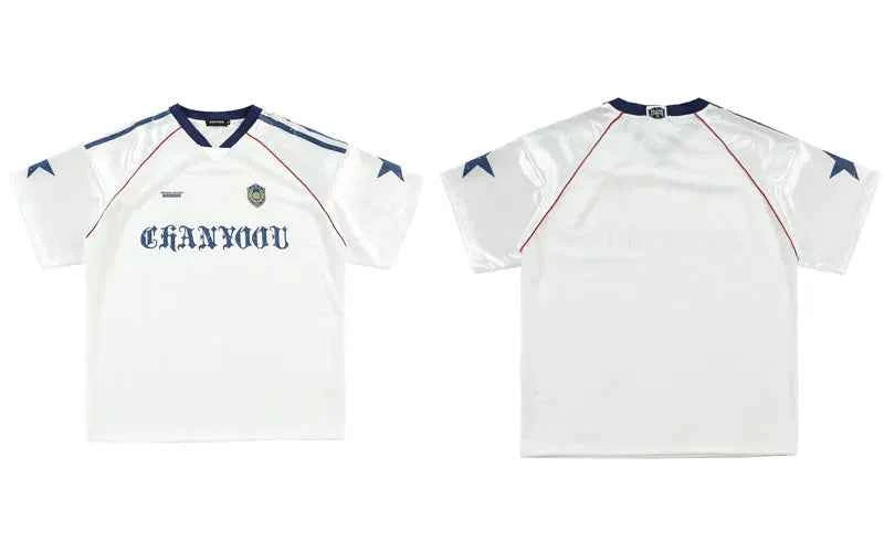 Streetwear Oversize Letter Star Graphic Sport T-Shirt