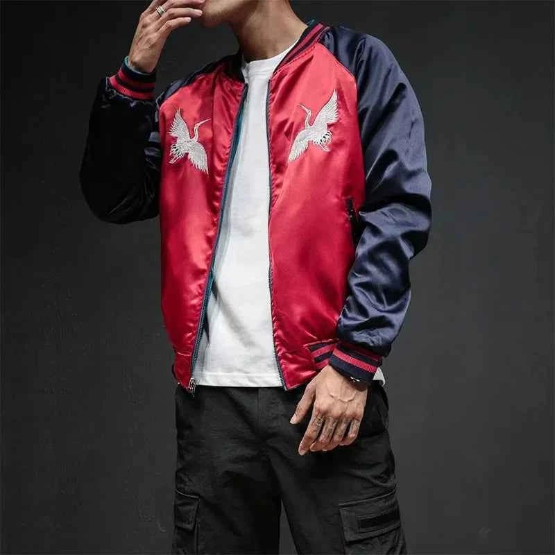Autumn Streetwear Luxury Reversible Varsity Jacket