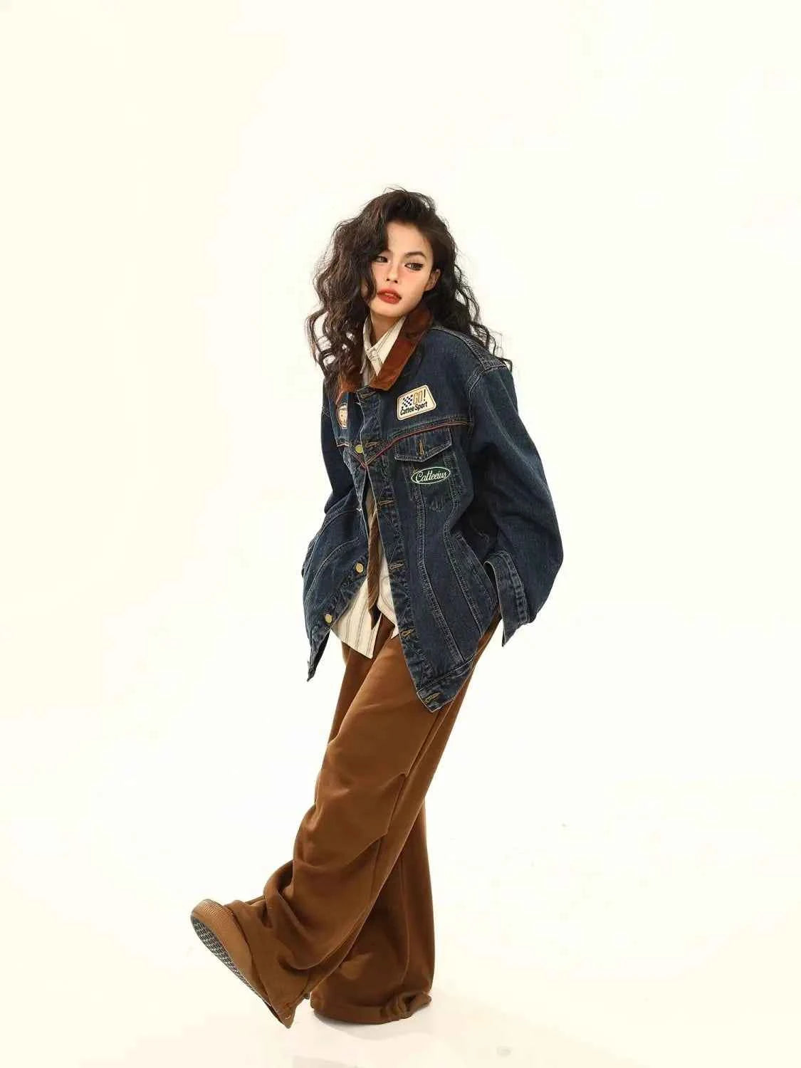 Y2K American Winter Loose Denim Jacket