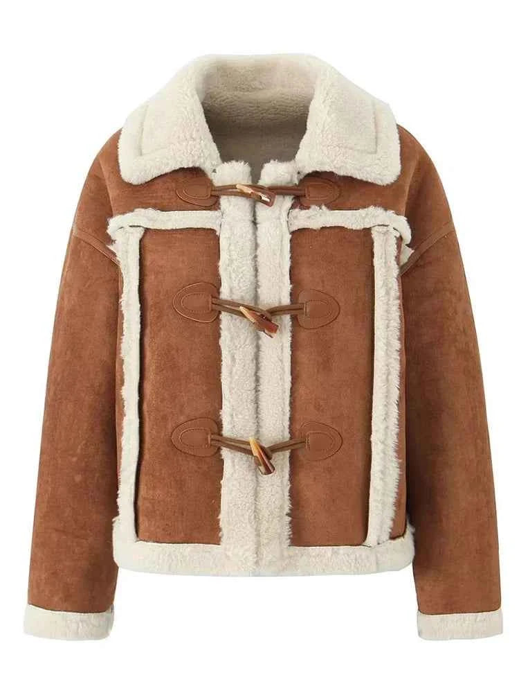 Ladies Retro Suede Leather Jacket