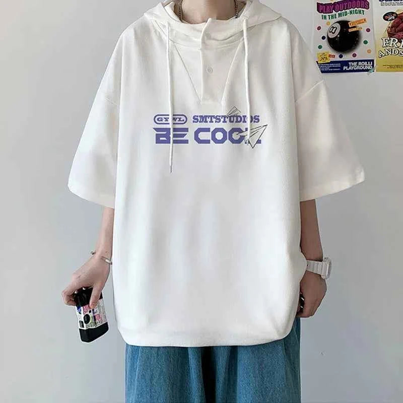 Cool Trendy Oversized Hip Hop Hooded T-Shirt