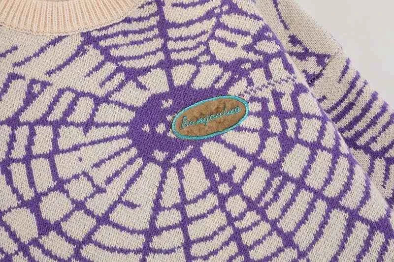Spider Pattern High-Quality Knitted Sweater