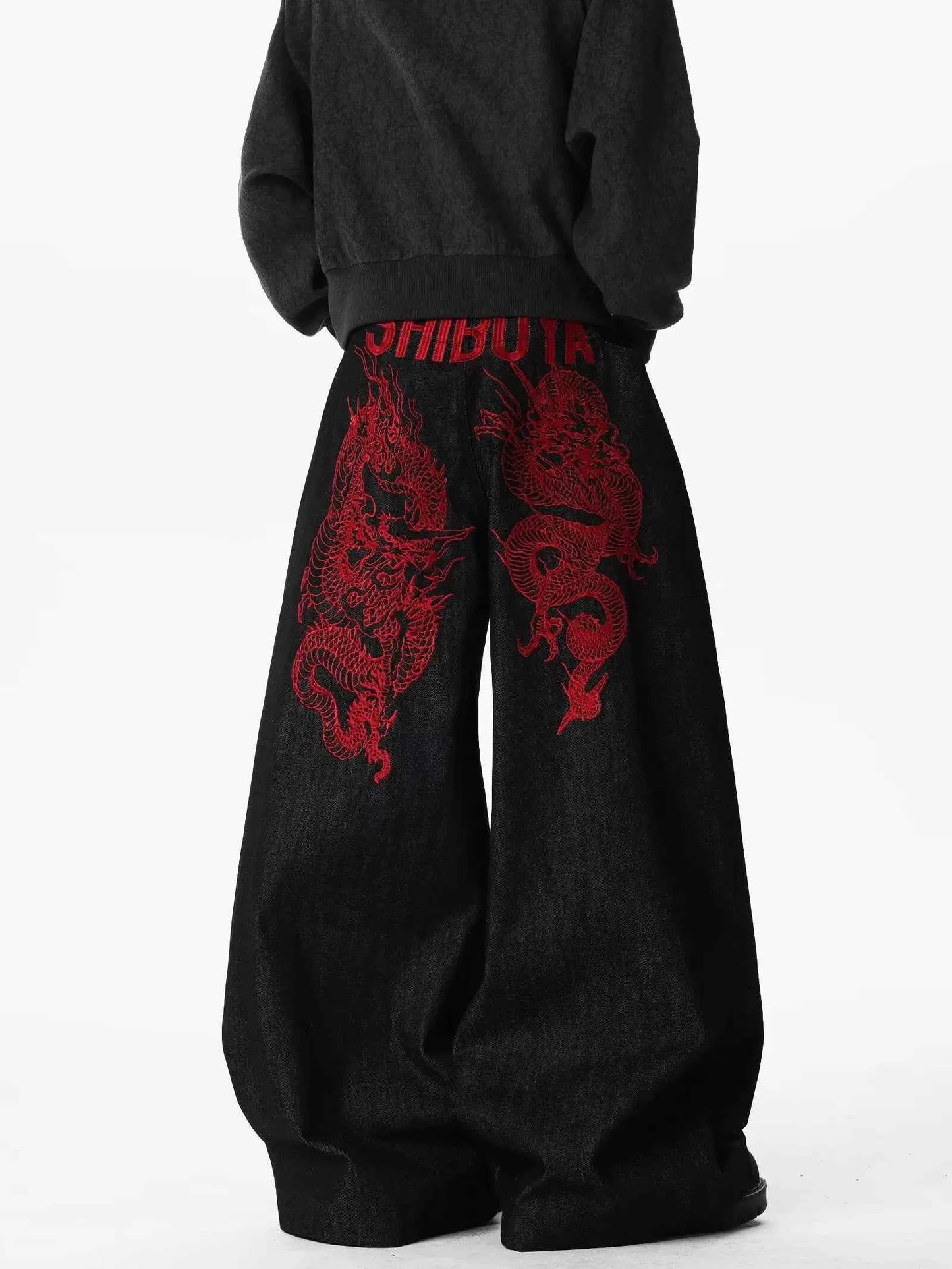 Gothic Embroidered American Style Hip Hop Jeans