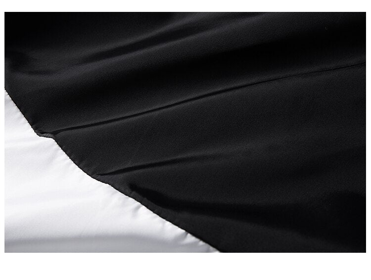 Horizontal Broad Stripe Zipper Hoodie