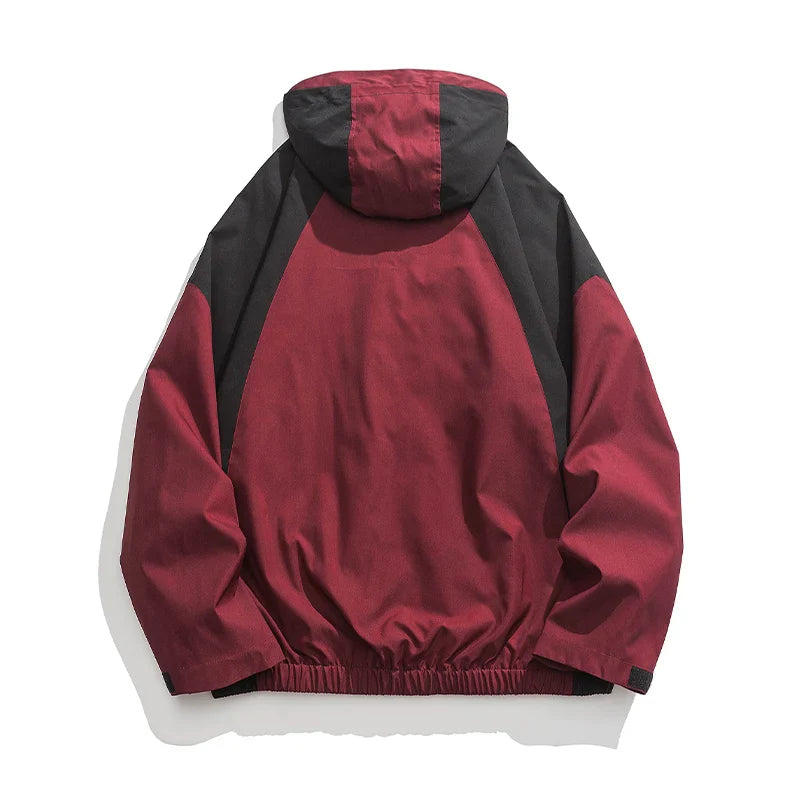 Heart Patchwork Zipper Bomber Jacket