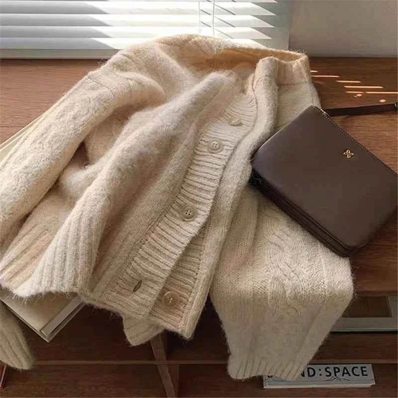 Flattering Casual Button Knit Cardigan