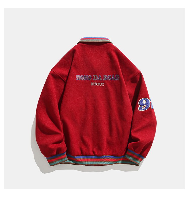 97 Number Baseball Slim Fit Bomber Jacket