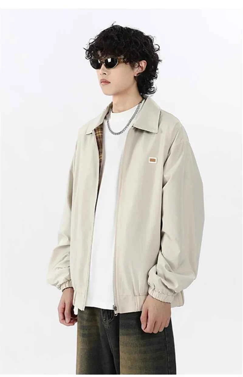 Casual Reversible Vintage Plaid Winter Jacket