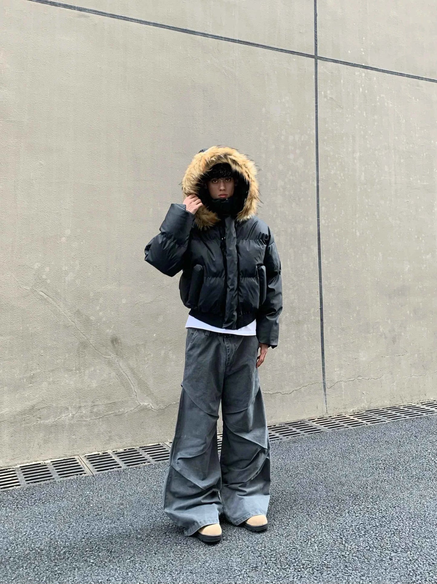 Winter Cool Parkas Removable Hat Boomber Jacket