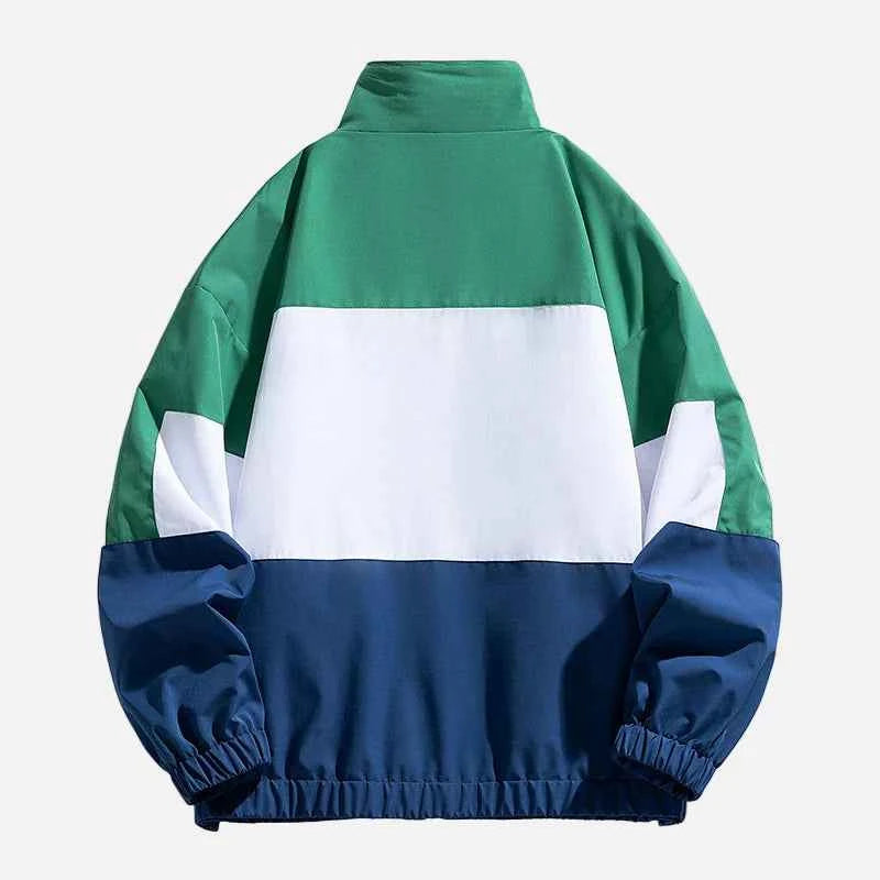 Streetwear Colorful Retro Hip Hop Windbreaker Jacket