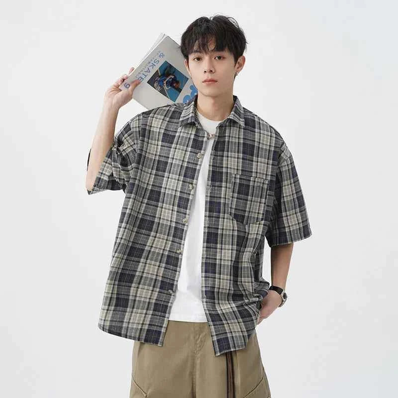 Men's Plaid Short Sleeve Summer Shirt