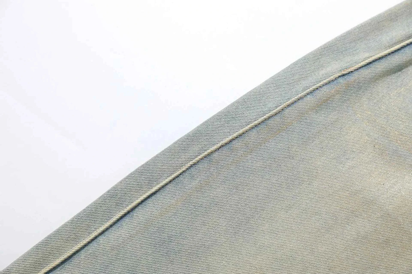 Chic Coated Printing Washed Wide Leg Jeans