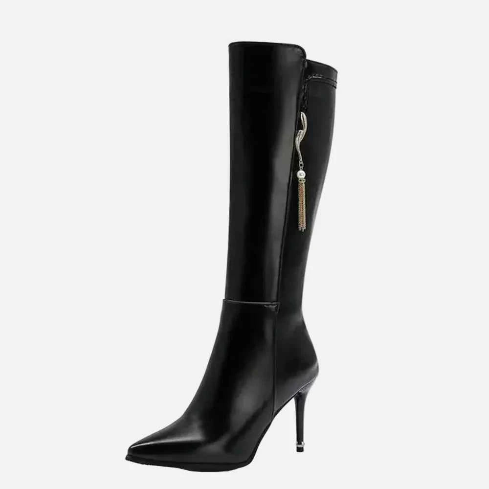 Chic Pointed-Toe Stiletto Knee-High Boots