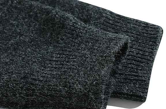 Y2K Japanese Style Leaf Jacquard O-Neck Sweater