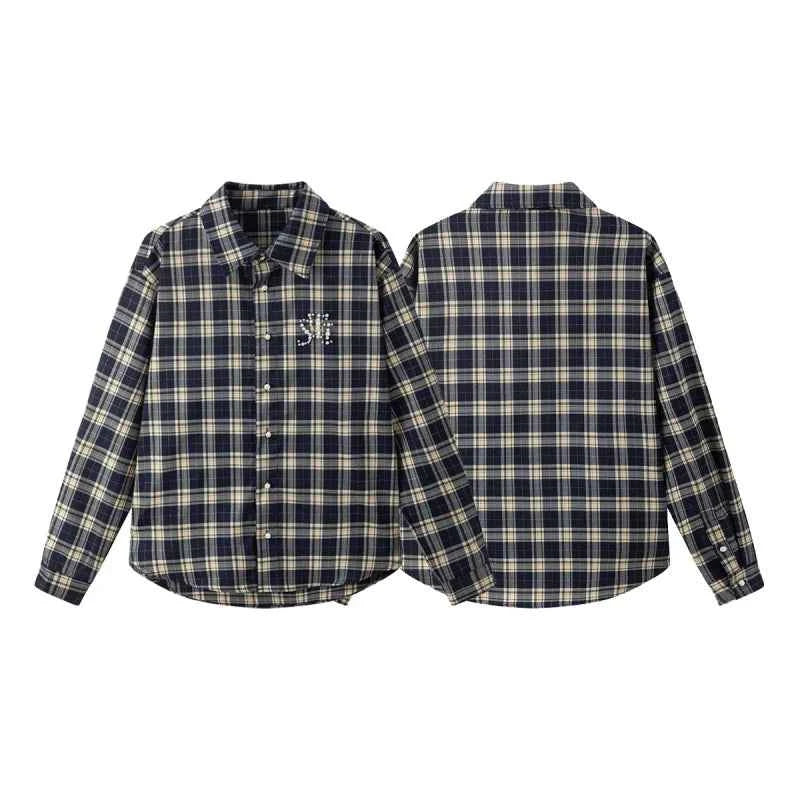 Women Luxury Japanese Style Plaid Blouse Shirt