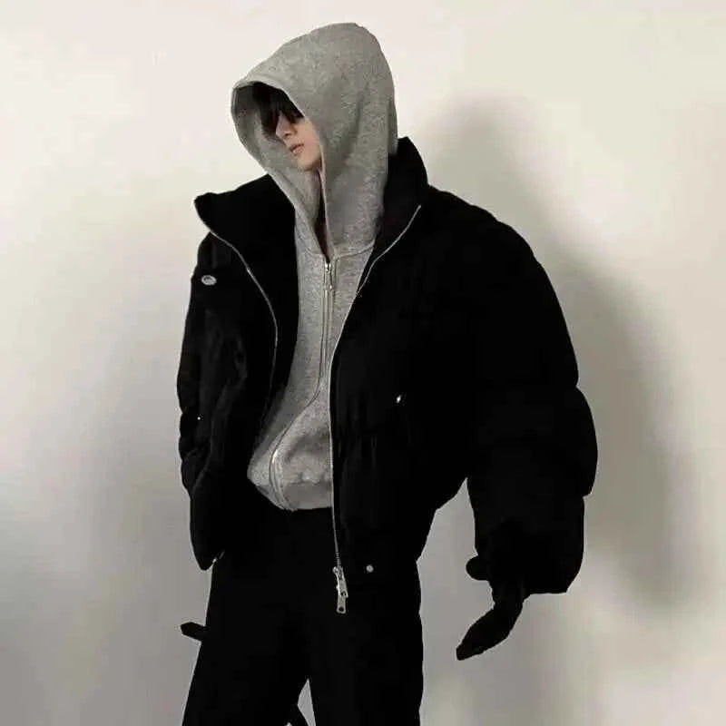 Men Retro Thickened Cotton Winter Bomber Jacket