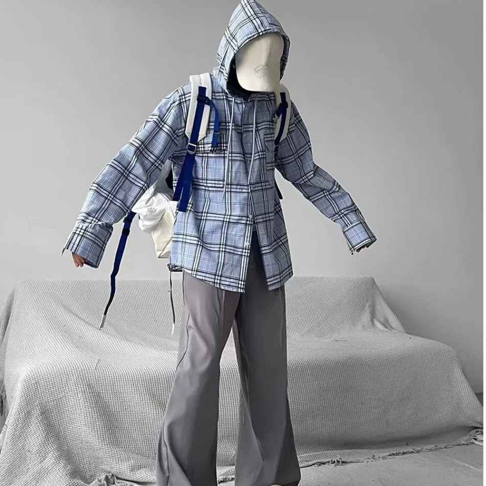 Men Verve Checkered Hooded Shirt
