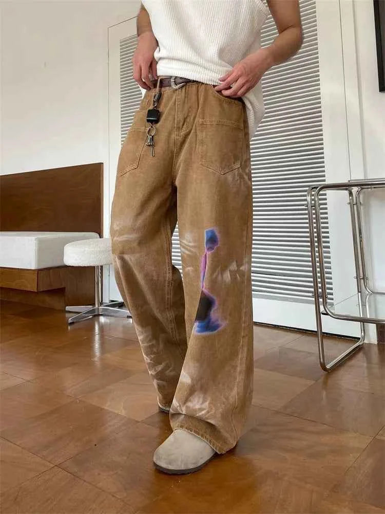 Y2K Laidback Bottoms Cyber Brown Baggy Jeans