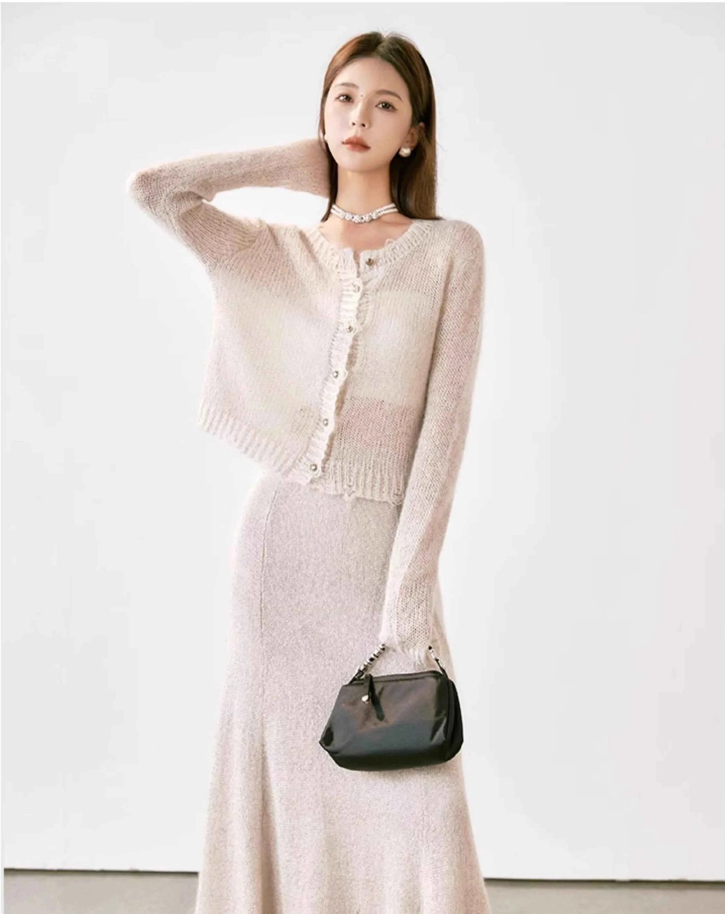 Winter Cozy Vibes Elegant Knitting Cardigan