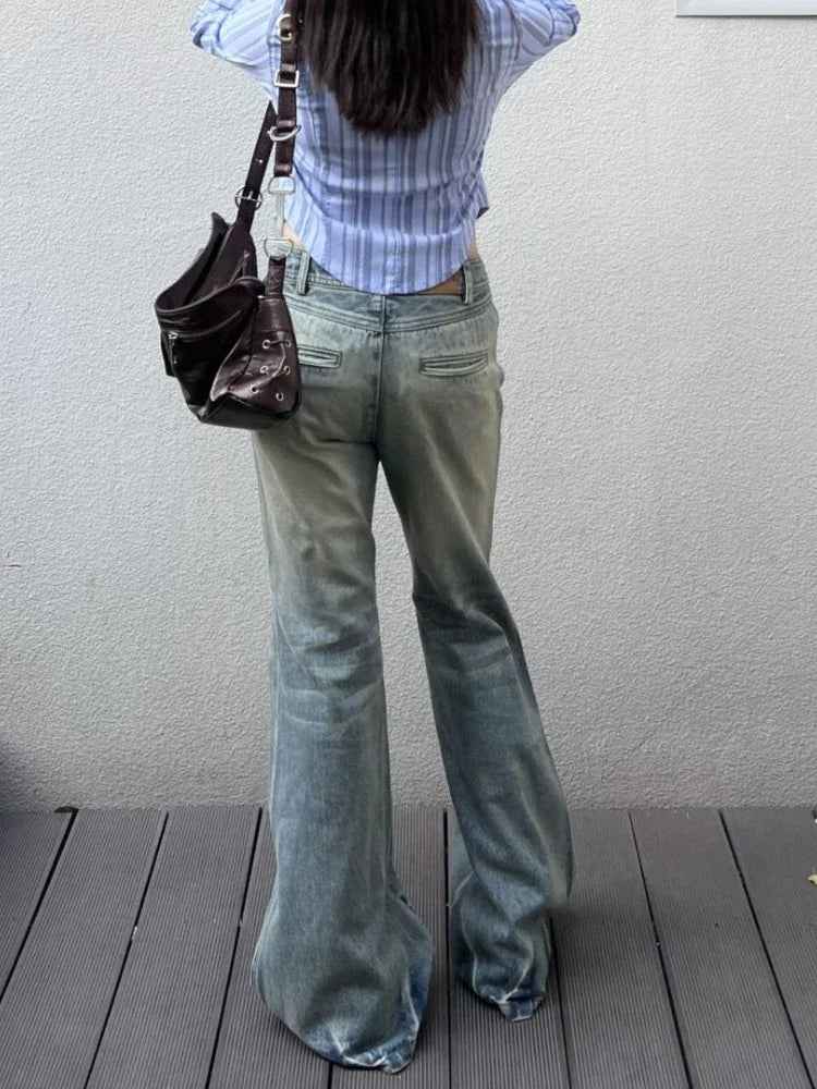 Vintage American Retro Blue Denim Jeans