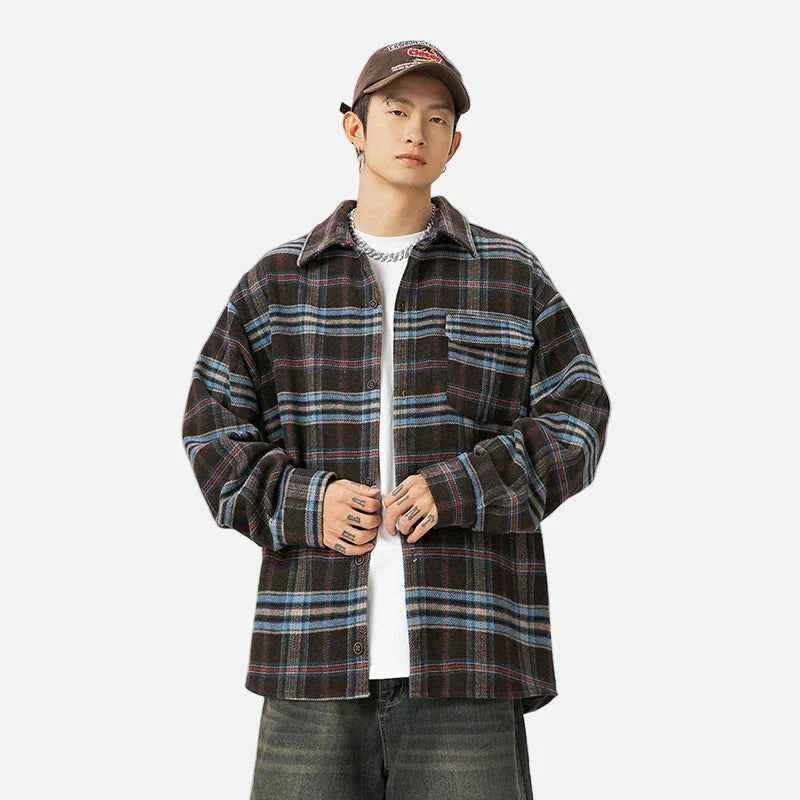 Versatile Plaid Casual Long Sleeve Shirt