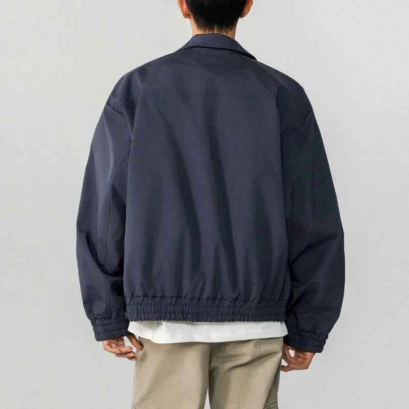 Classic Solid Color Casual Zip-Up Jacket