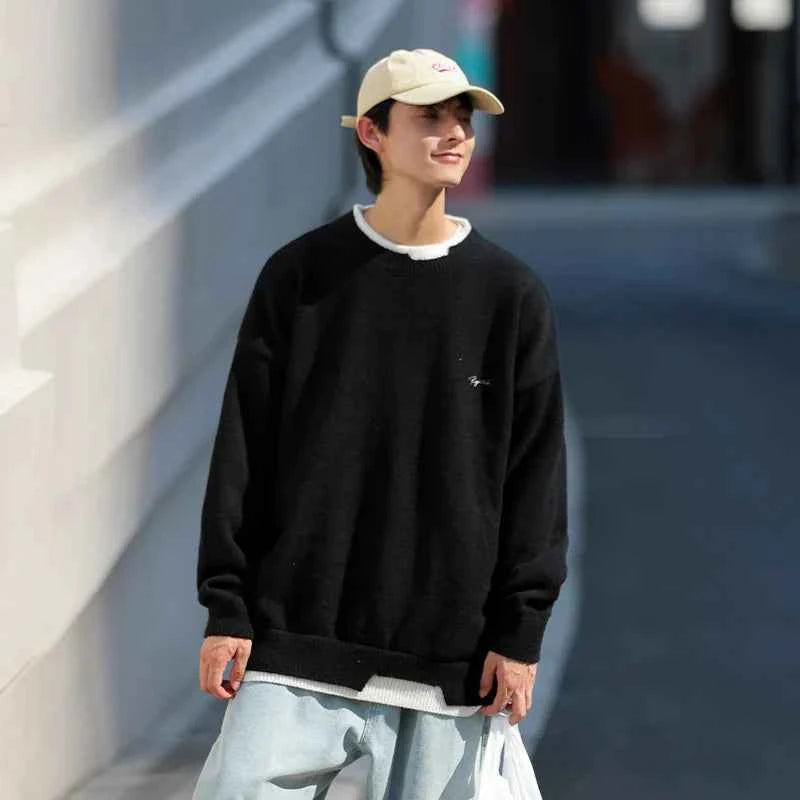 Cozy Fake Two-Piece Matching Knitwear Sweater