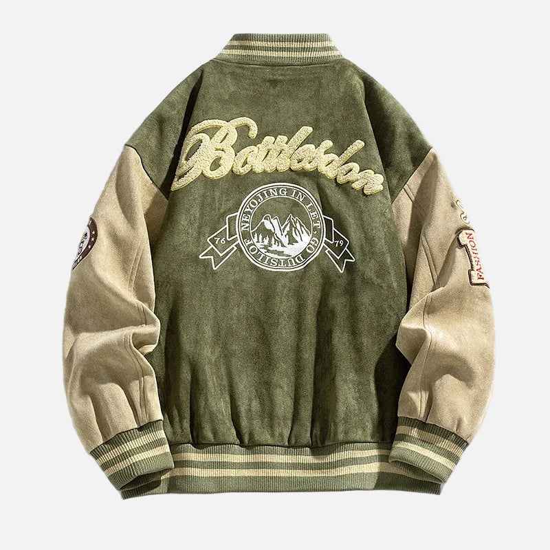 Streetwear Embroidered High Street Varsity Jacket