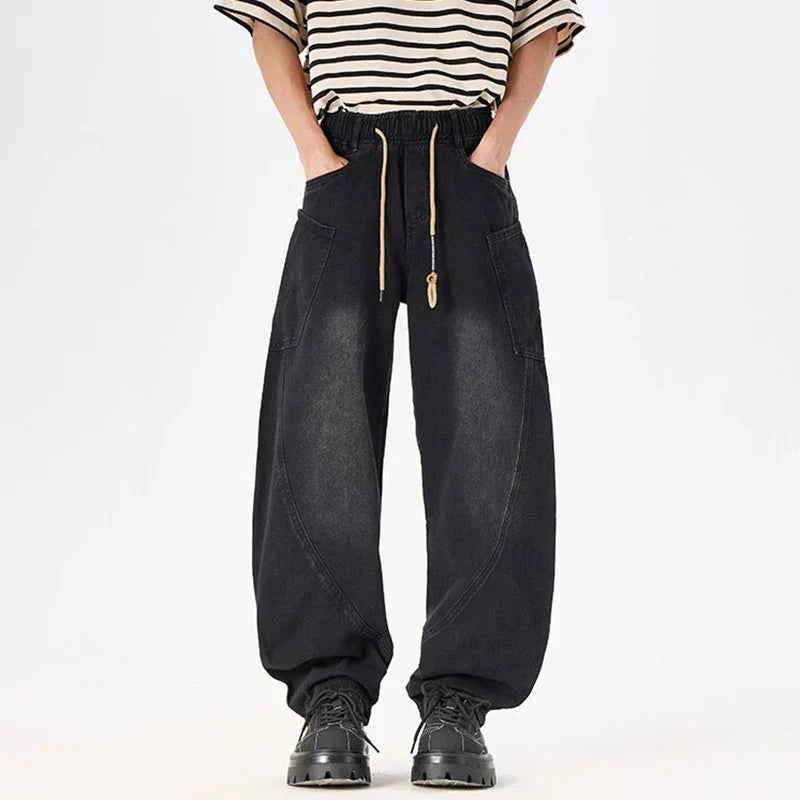 Vintage Streetwear Trendy Gradient Washed Jeans