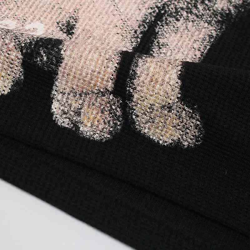 Gothic Sweet Cat Graphic Printed Long Sleeve T-Shirt