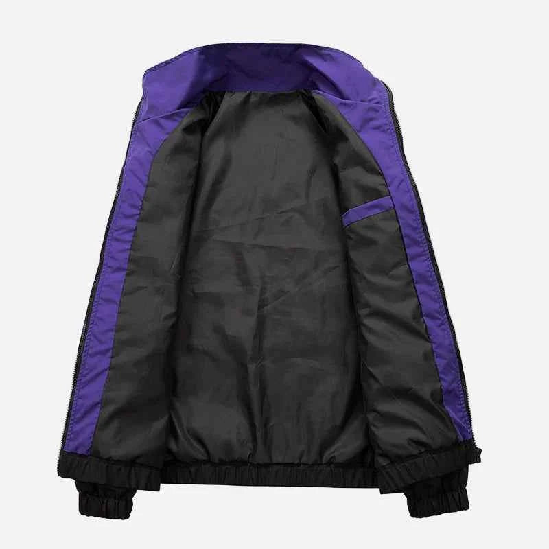 Streetwear Colorful Retro Hip Hop Windbreaker Jacket
