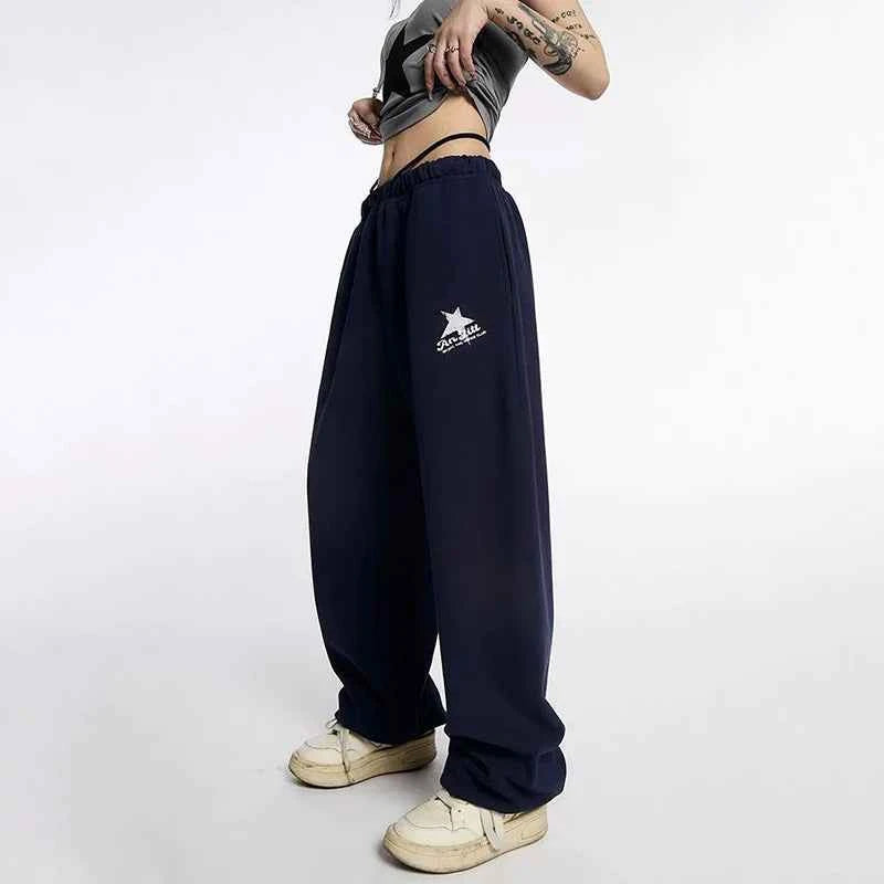 Women High Waist Wide Leg Jogging Sweatpants